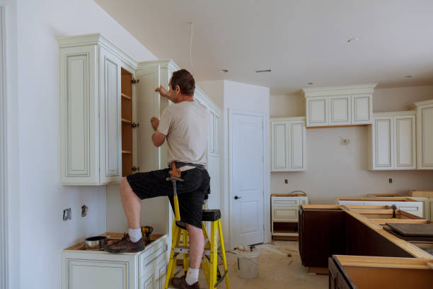 Kitchen island installation in Mickleton by JMT Kitchen Cabinet